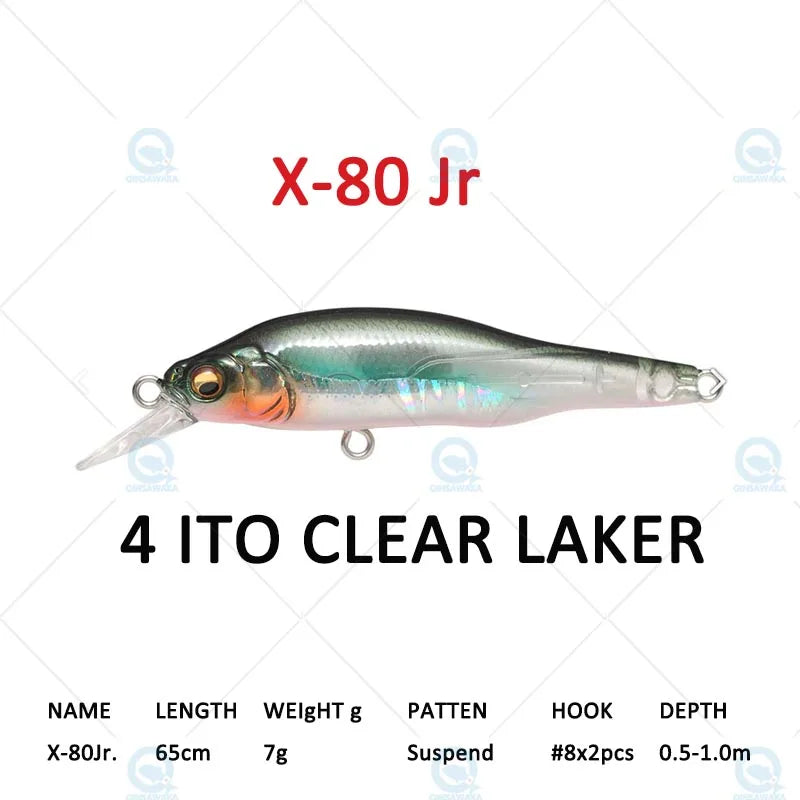 JAPAN Megabass ONETEN X-80 JR X80 Jr 65cm Suspend BASS Fishing Lure Narrow profiled MINNOW Casting Trolling Jerkbait Sea Tackle