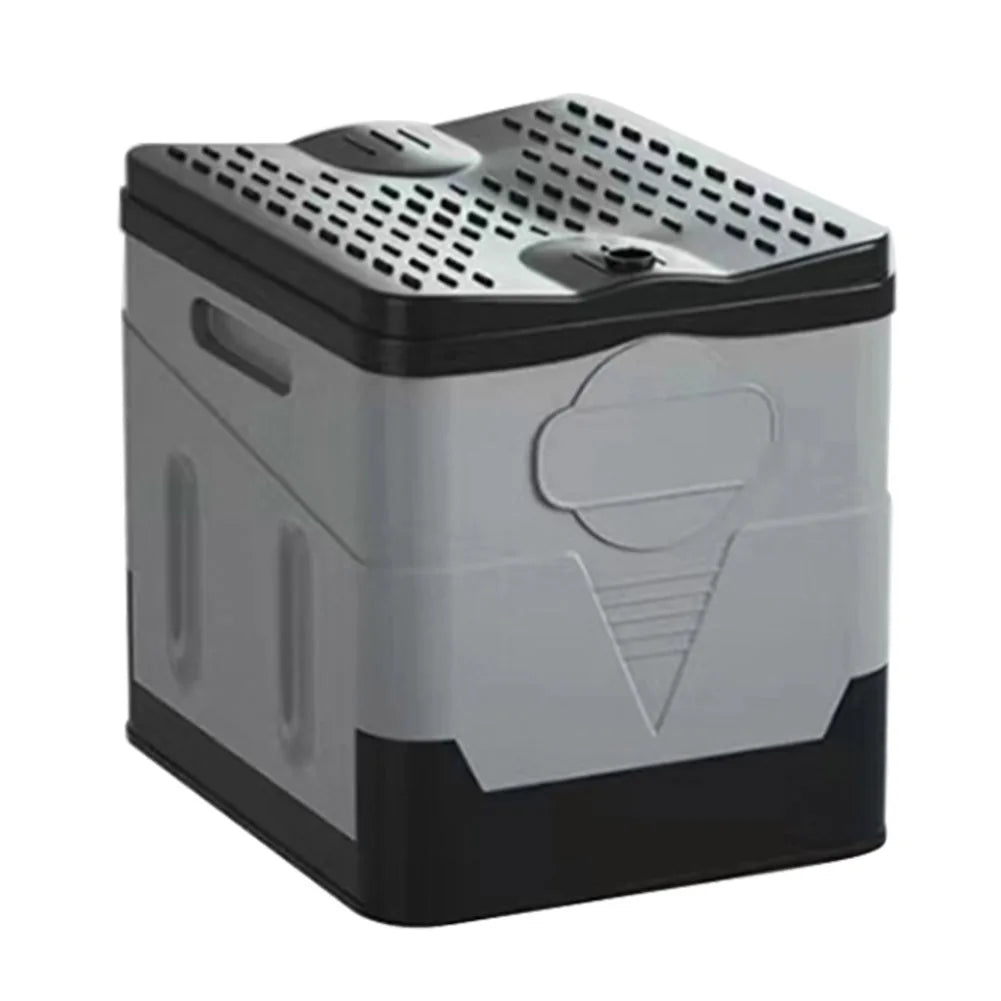 Multifunction Bedpan Portable Outdoor Folding Toilet Strong Bearing Capacity Reusable Trash Can for Camping Hiking Trips Beach