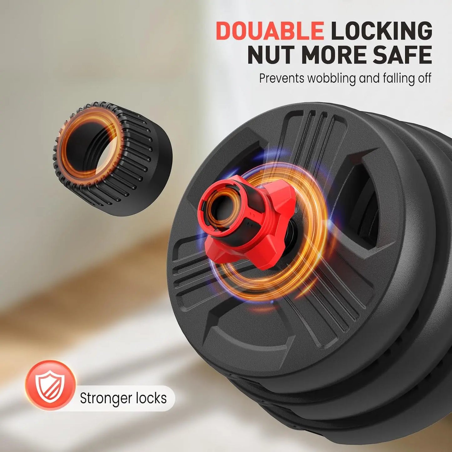 Adjustable Dumbbells Set 20-80lbs Free Weight with Connector, 2/3 in 1 for Barbell Kettlebells Home Gym Fitness Men Women