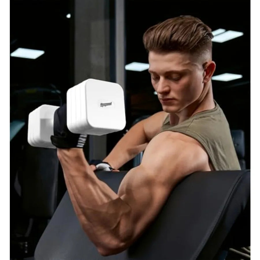 15LB 20LB 30LB 40LB 50LB Adjustable Dumbbell Set Free Weights for Women Men Home Gym Exercise Workout Strength Training Equipme