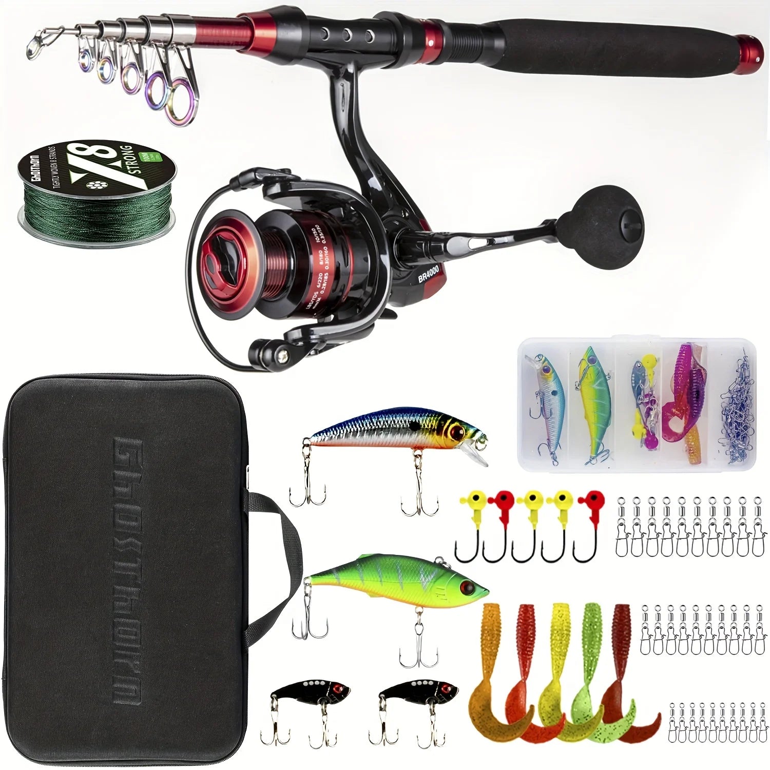Fishing Rod&Reel Combo Telescopic Pole Kit Fishing Gear Starter Compac – CoreWilderness