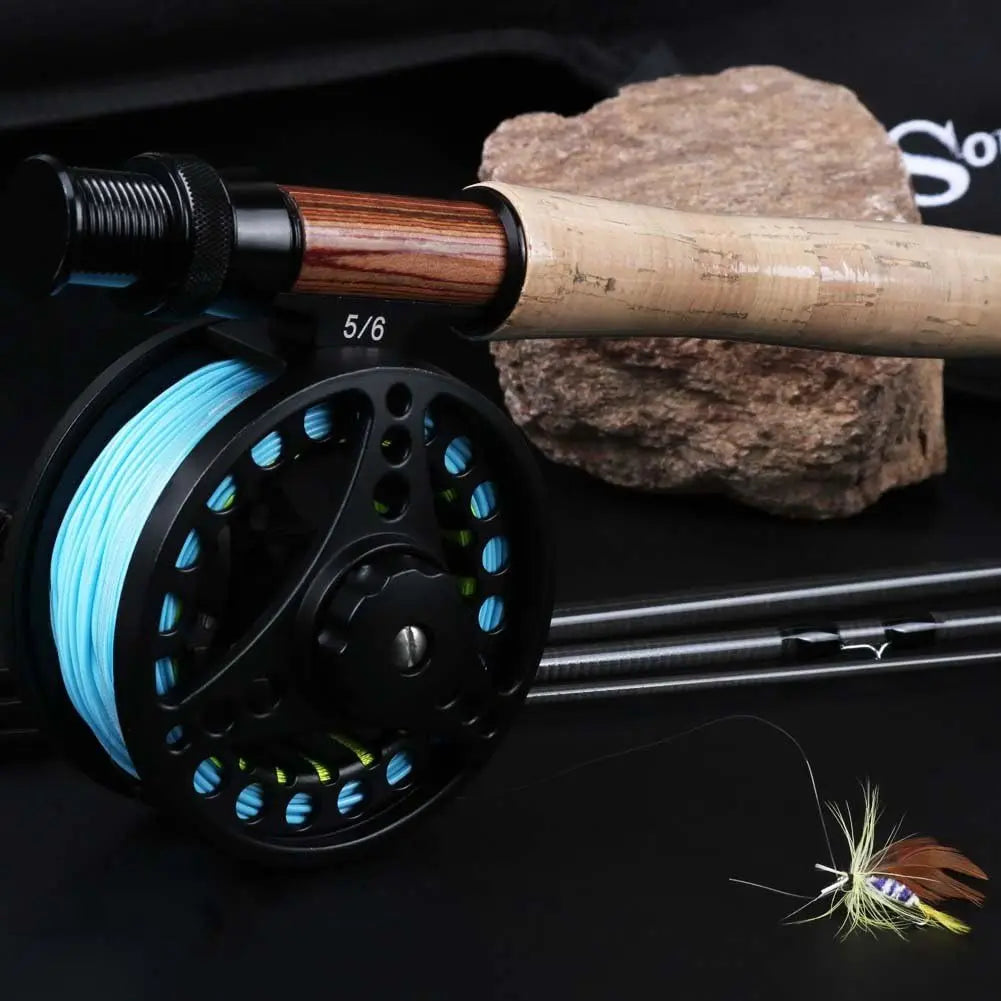 Complete Fly Fishing Rod and Reel Combo Kit for Saltwater Freshwater Angling