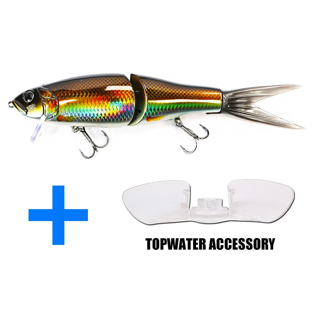 B&U RISER JACK 184mm 2.5OZ Fishing Lures joint body Glide Swimbaits Floating Topwater powerful S-shaped big Hard baits bass