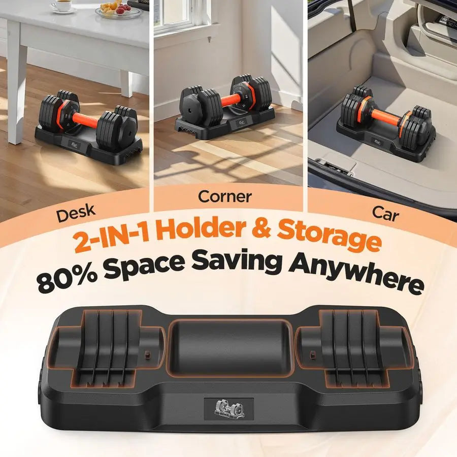 2026 Updated Adjustable Dumbbell Set of 2, 110lbs 50lbs Weights Dumbbell Set with Storage Box, 25lbs 55lbs Adjustab Customizable