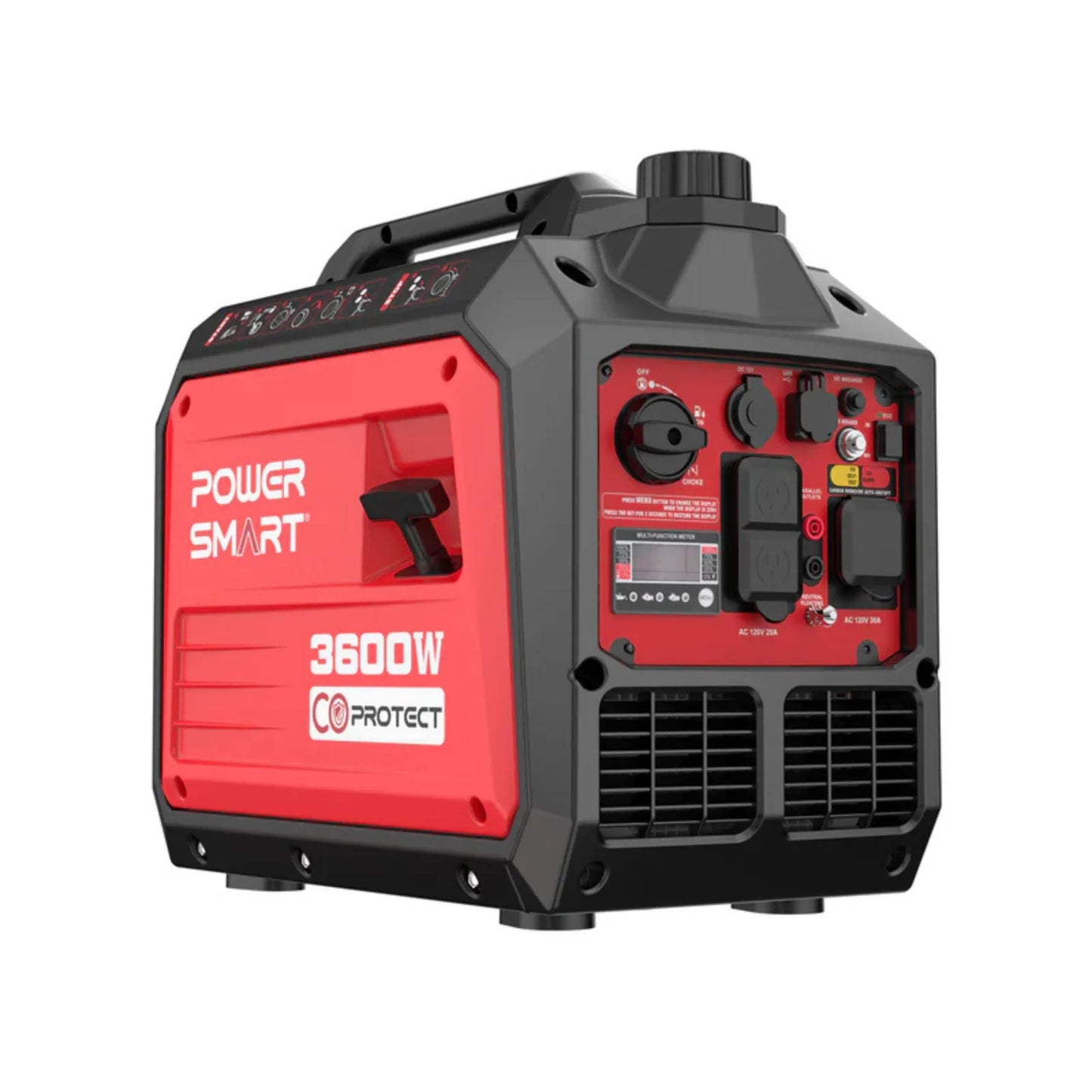 PowerSmart Generator, Camping Gear and Equipment, 3600 Watt Super Quiet Portable Inverter Generator,Gas Powered, RV Ready, Paral
