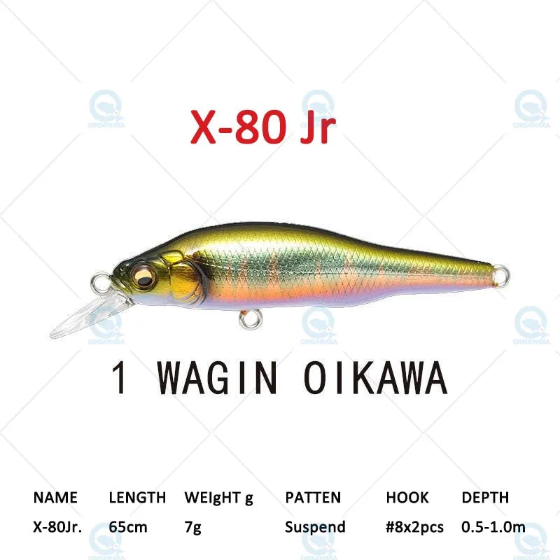 JAPAN Megabass ONETEN X-80 JR X80 Jr 65cm Suspend BASS Fishing Lure Narrow profiled MINNOW Casting Trolling Jerkbait Sea Tackle