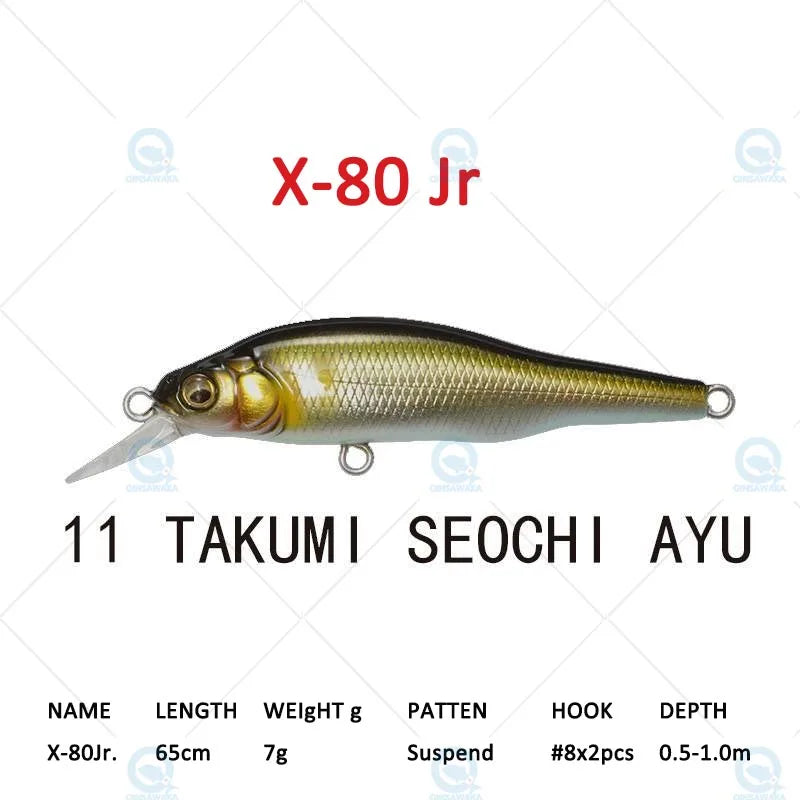 JAPAN Megabass ONETEN X-80 JR X80 Jr 65cm Suspend BASS Fishing Lure Narrow profiled MINNOW Casting Trolling Jerkbait Sea Tackle
