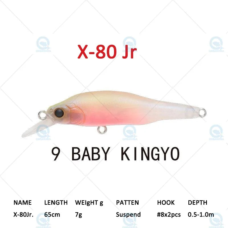 JAPAN Megabass ONETEN X-80 JR X80 Jr 65cm Suspend BASS Fishing Lure Narrow profiled MINNOW Casting Trolling Jerkbait Sea Tackle