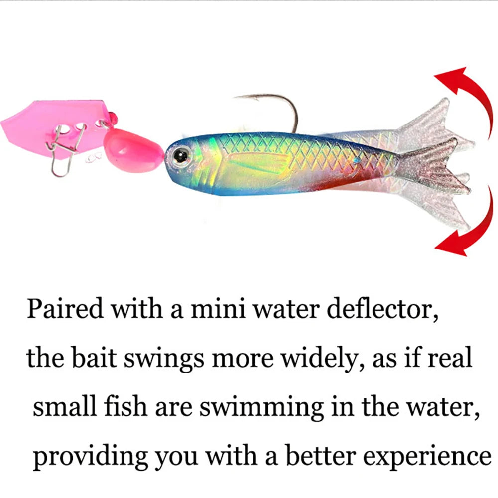 Soft Lures Kit 1.3g 5cm Tail Worm Spinner Jig Hook Crankbait Pesca Gear Tackle 6pcs Bait 10pcs Swimbait Carp Fishing Lure Set