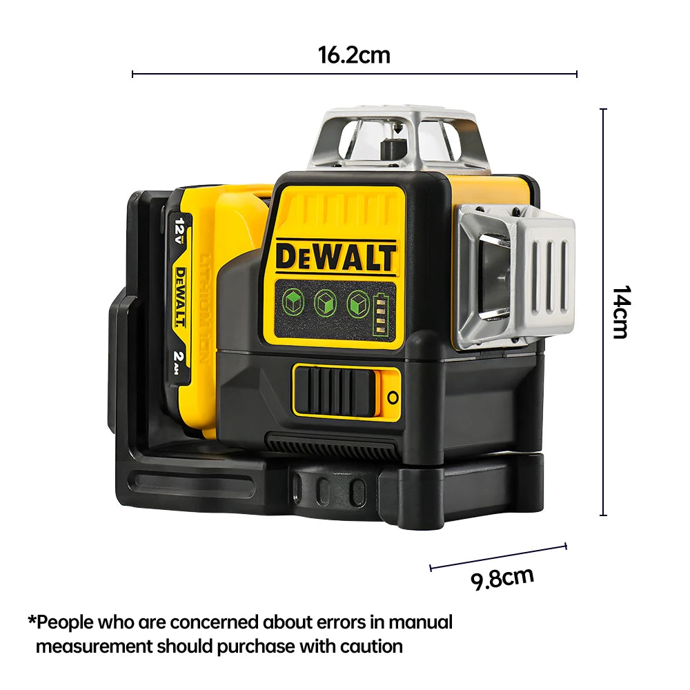 DEWALT Electric Tools DW089LG 12V Li ion Battery Powered Self Levelling Green Beam Laser. 12 Lines in 3x360° Ultimate Precision