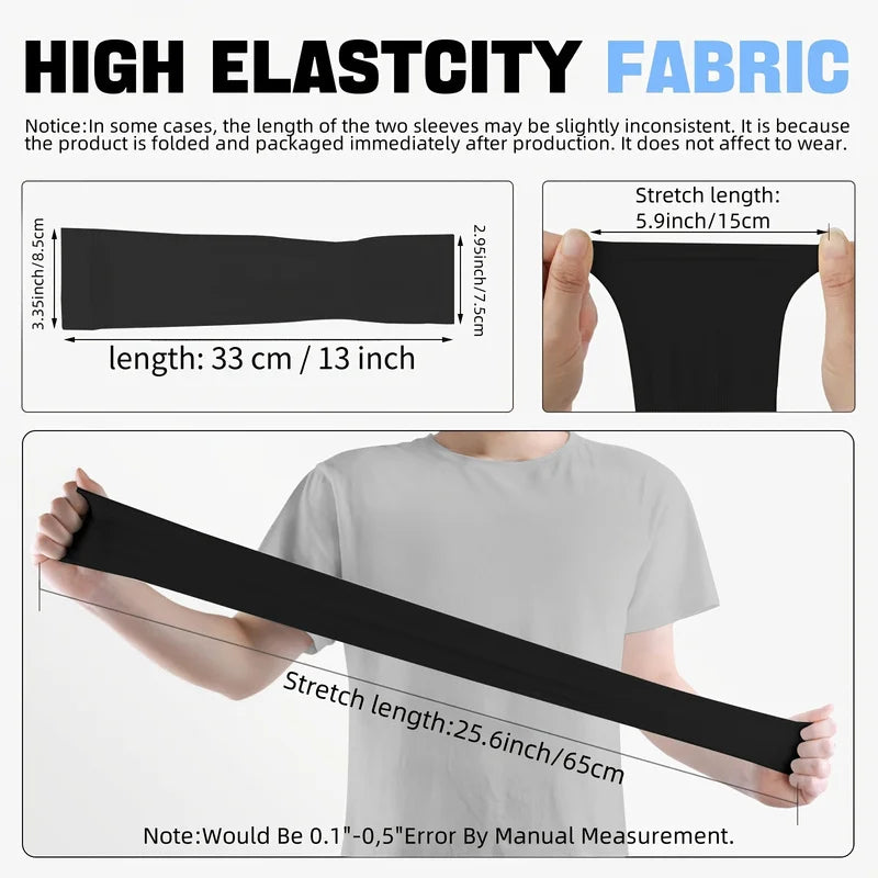 3/6Pcs Unisex Cooling Arm Sleeves Cover Sports Running Uv Sun Protection Outdoor Men Fishing Cycling Sleeves for Hiding Tattoos