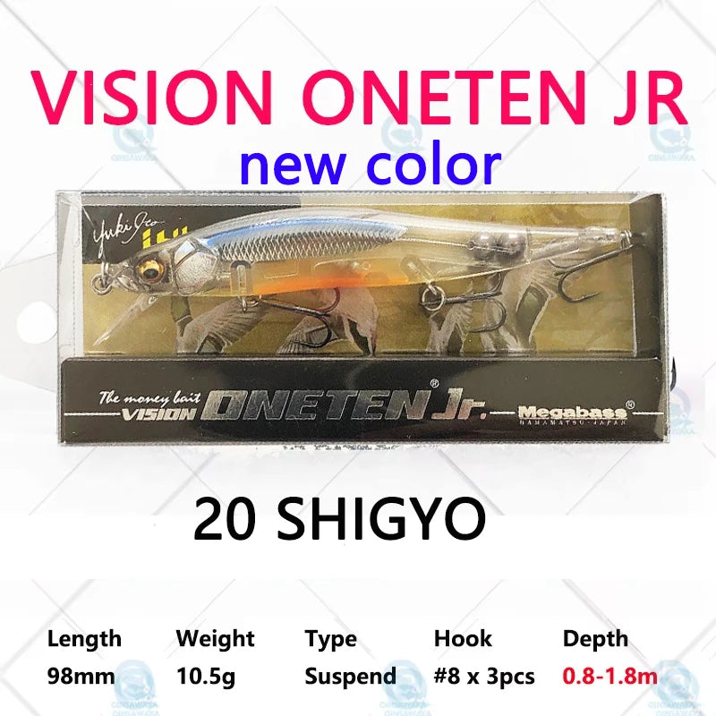 JAPAN Megabass VISION ONETEN Jr. 98mm 10.5g Suspend BASS Fishing LURE Bait MINNOW Jerkbait Dynamic Saltwater Sea Tackle Magnetic