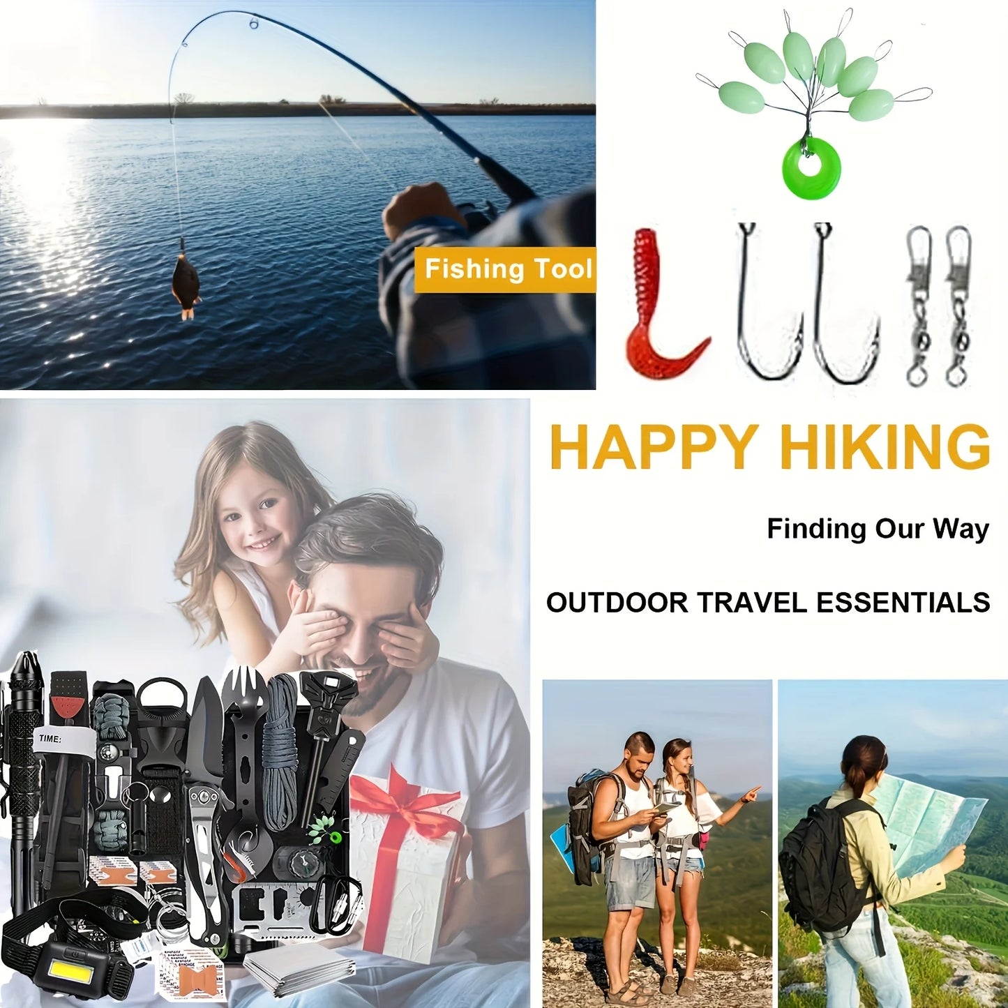 Ultimate Survival Equipment Set -20 in 1 Emergency Survival Equipment and Tools, Perfect Valentine's Day Gift for Men