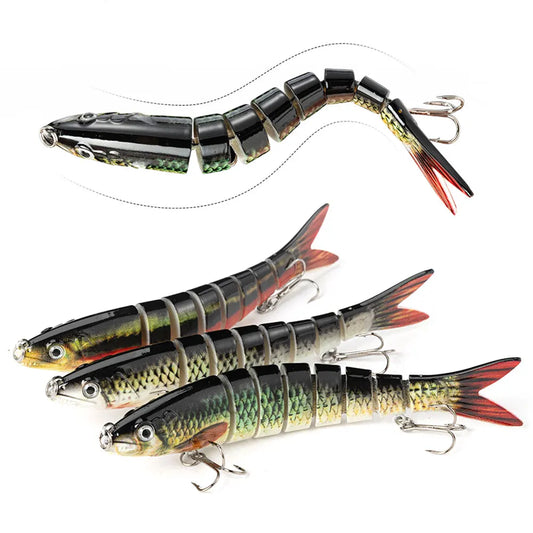 3Pcs Sinking Wobblers Fishing Lures Multi Jointed Swimbait Artificial Bait 135mm/20g Crankbait for Pike Bass Trout