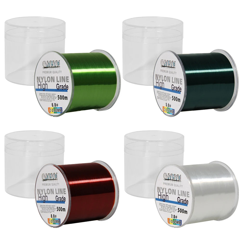 500M Super Strong Fishing Line Abrasion Resistant 18-90LB Braided Fishing Line Nylon Line for Saltwater and Freshwater