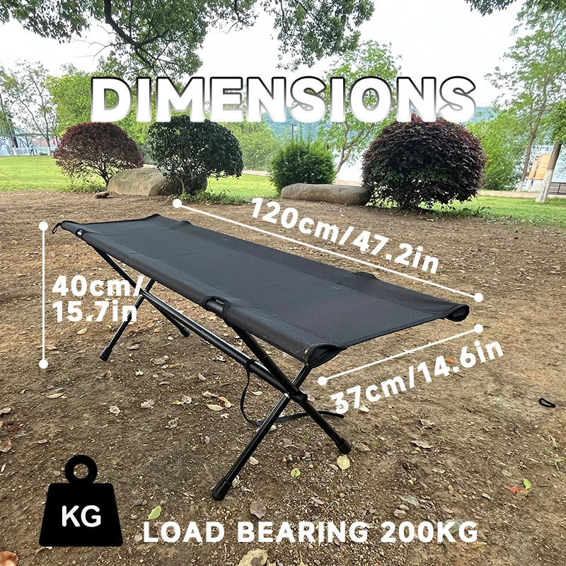 Outdoor Camping Double Folding Chair Portable Storage Bench Lightweight Reusable Picnic Seat Easy to Set up And Fold for Travel