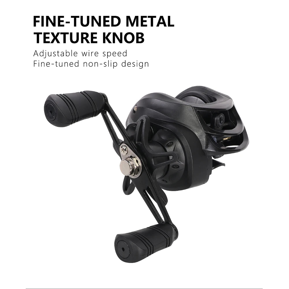 Baitcasting Reels 7.2/1 Gear Ratio Fishing Reels Wheel Max Drag 10kg Saltwater Freshwater 18+1BB for Beginners Fishing Accessory