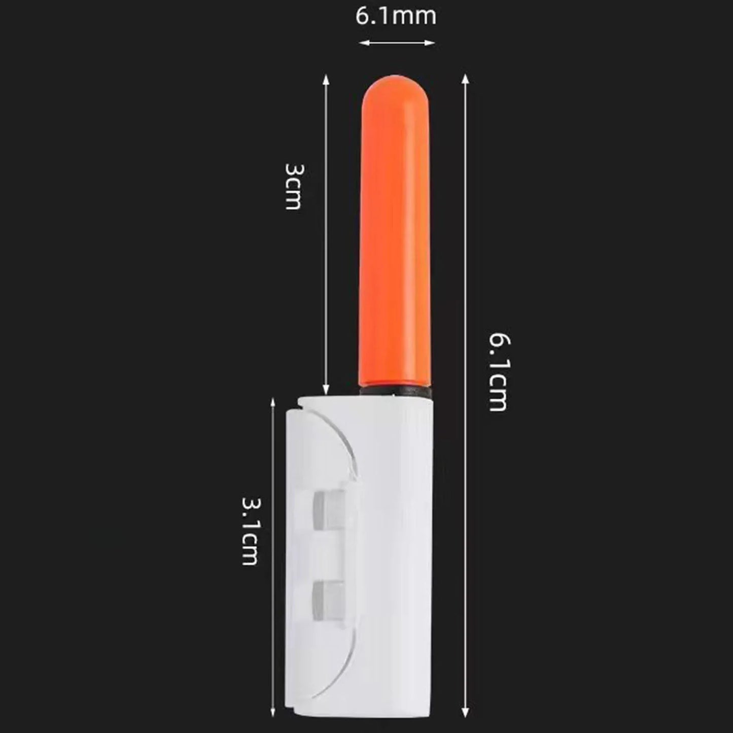 Electronic Fishing Rod Tip Light ABS Hook Bite Alert with Flashing Red Green Lights 2 Lights 5 Batteries for Night Fishing