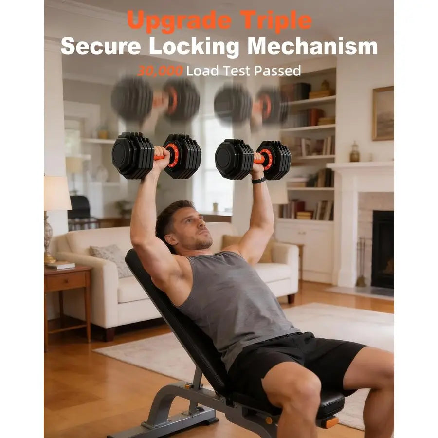 2026 Latest Adjustable Dumbbell Set of 2, Quick Switch Weights in 3lbs increments, 25lbs Pair Weights Dumbbell Set  Customizable