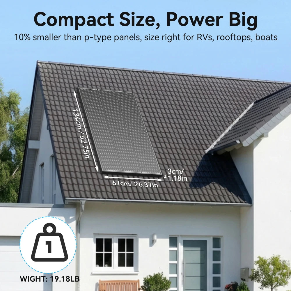 Rvpozwer 12.8V 200W/400W Monocrystalline Solar Panel Module Off Grid PV Power For Vehicles, RV Camper Camping Boat Shed Farm