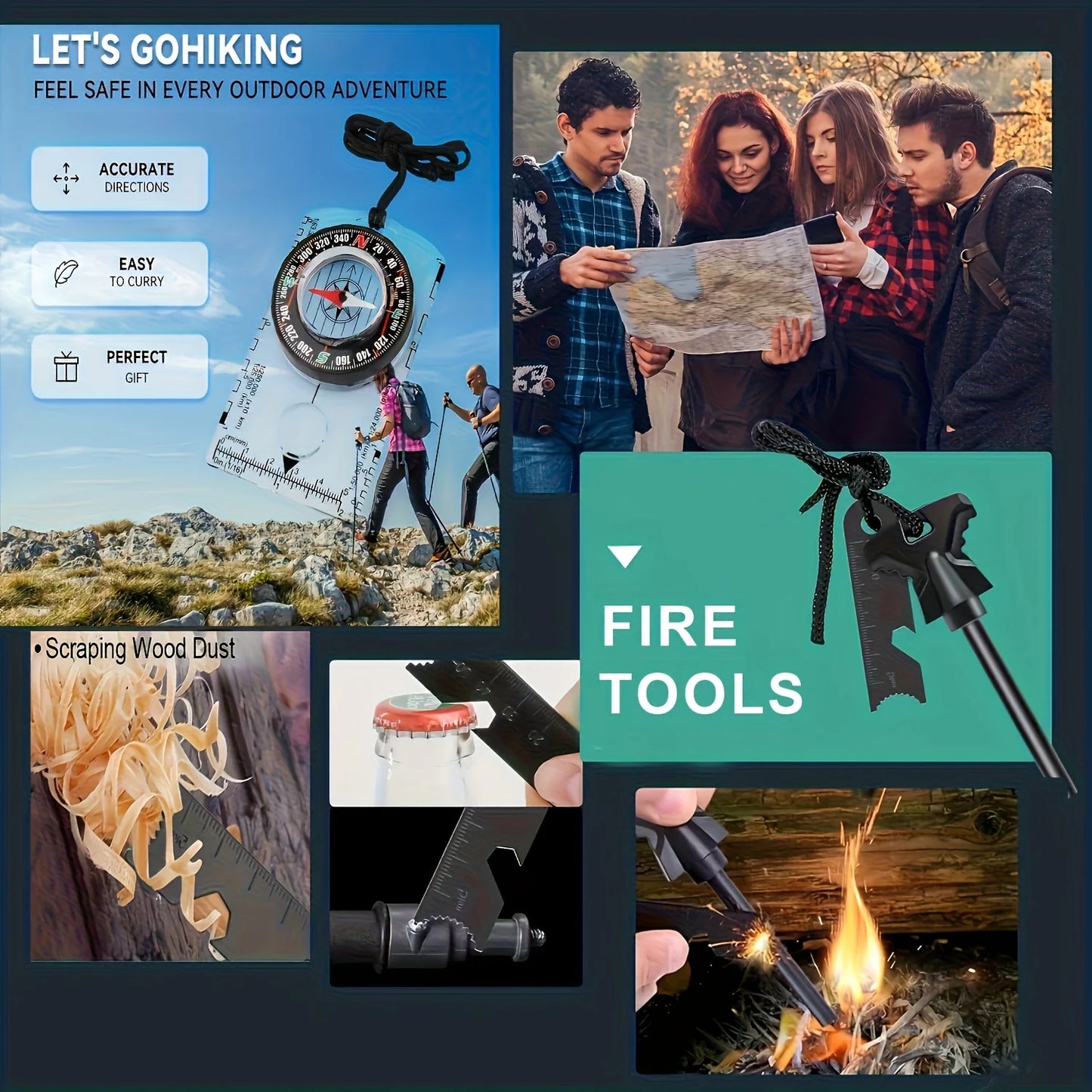 Ultimate Survival Equipment Set -20 in 1 Emergency Survival Equipment and Tools, Perfect Valentine's Day Gift for Men