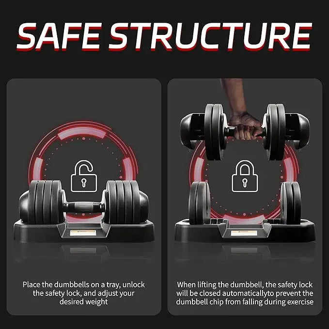 Adjustable Dumbbells Set of 2,Free Weights Dumbbells Set,52 lbs pair for Men/Women Gym Equipment for Home Strength