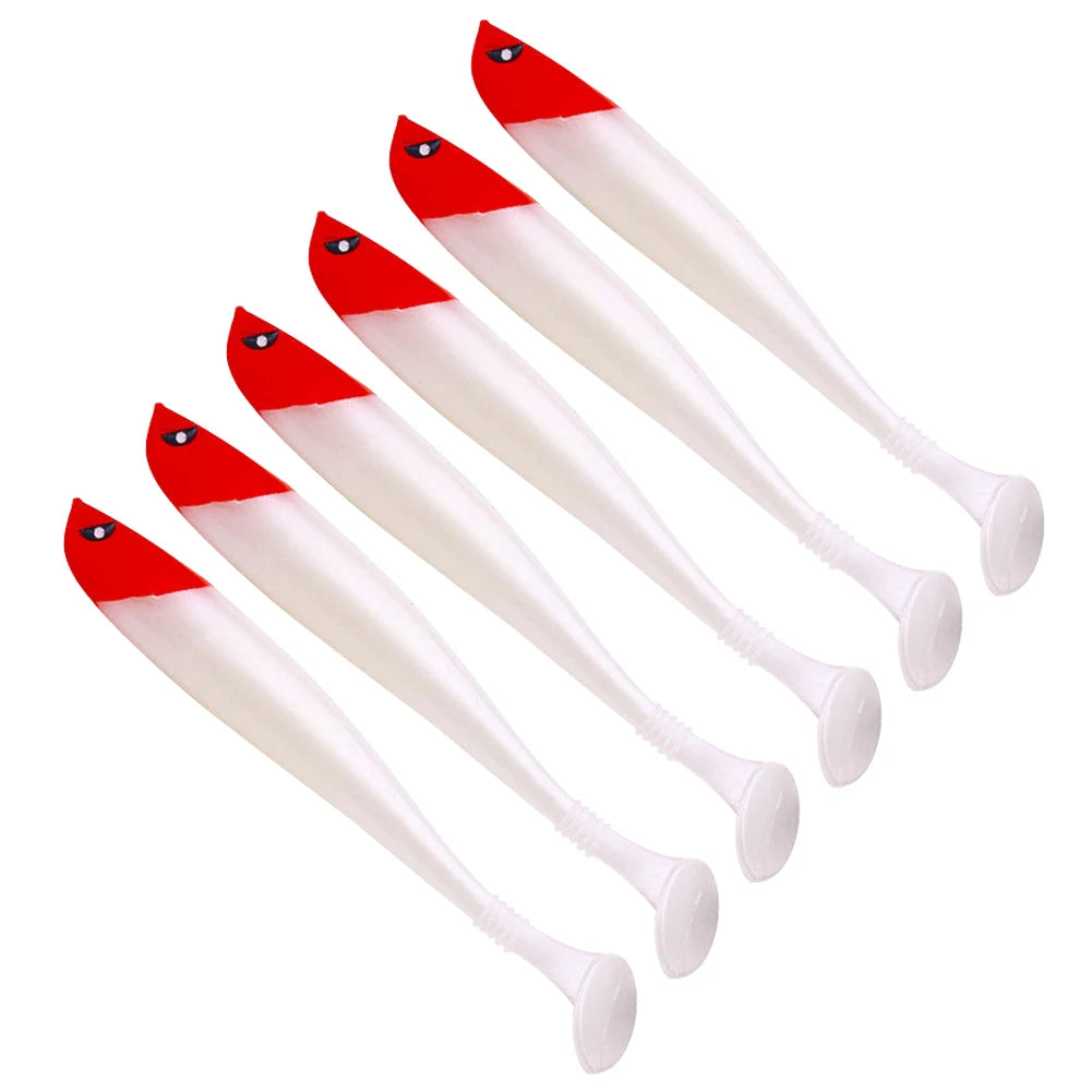 6Pcs Artificial Soft Bait 9cm Fishing Lure Minnow Multifunctional Fishing Bass Carp Lure for Saltwater Freshwater