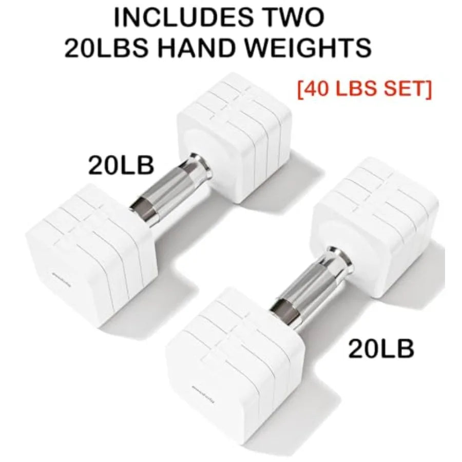 15LB 20LB 30LB 40LB 50LB Adjustable Dumbbell Set Free Weights for Women Men Home Gym Exercise Workout Strength Training Equipme
