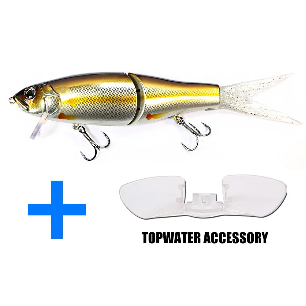 B&U RISER JACK 184mm 2.5OZ Fishing Lures joint body Glide Swimbaits Floating Topwater powerful S-shaped big Hard baits bass