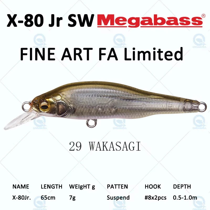 JAPAN Megabass ONETEN X-80 JR X80 Jr 65cm Suspend BASS Fishing Lure Narrow profiled MINNOW Casting Trolling Jerkbait Sea Tackle