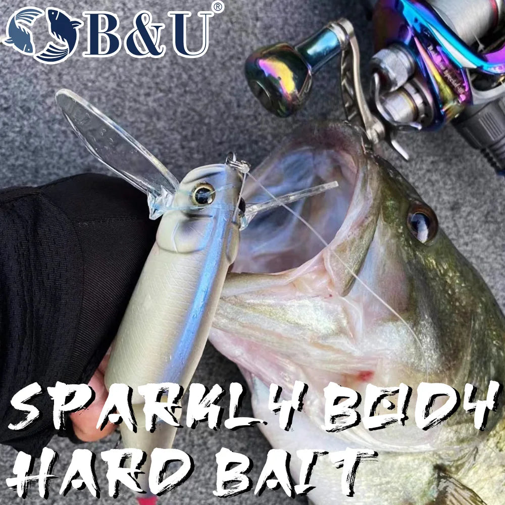 B&U RISER JACK 184mm 2.5OZ Fishing Lures joint body Glide Swimbaits Floating Topwater powerful S-shaped big Hard baits bass