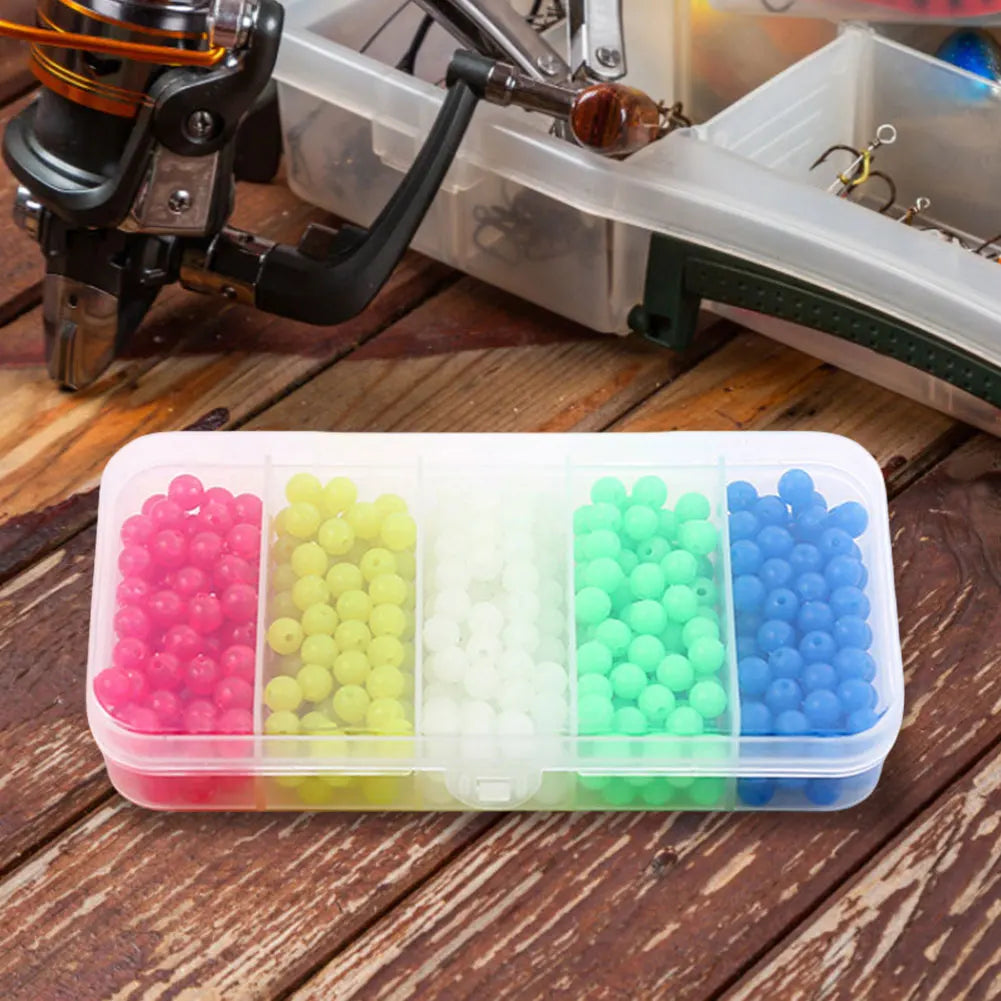 Night Luminous Fishing Hard Beads Fishing Rig Beads 5/6/8mm Glow Luminous Fish Beads Fishing Tackles Accessories