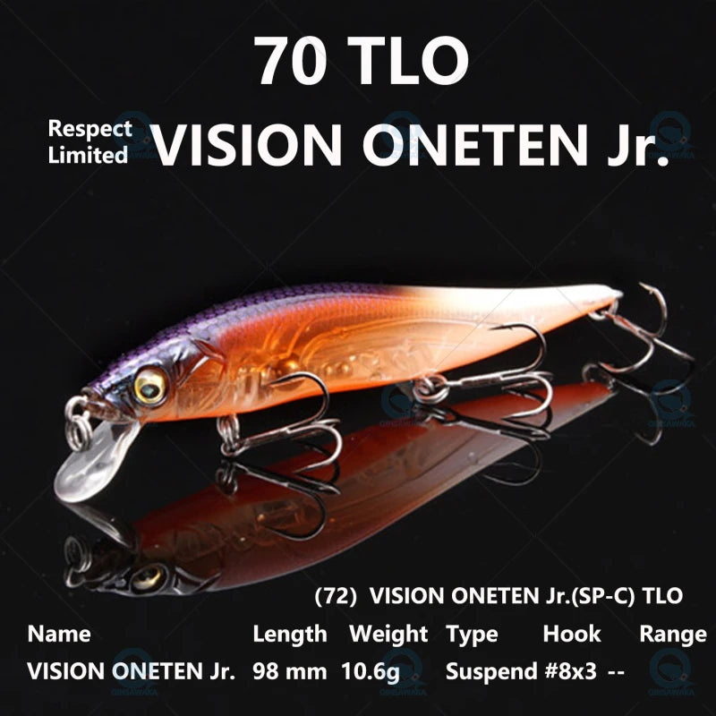 JAPAN Megabass VISION ONETEN Jr. 98mm 10.5g Suspend BASS Fishing LURE Bait MINNOW Jerkbait Dynamic Saltwater Sea Tackle Magnetic