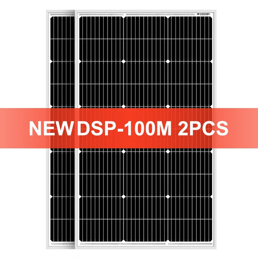 DOKIO 18V 100W Rigid Solar Panel China 18V Monocrystalline Silicon Waterproof Solar Panel Charging 12V #DSP-100M Camping/Home/RV