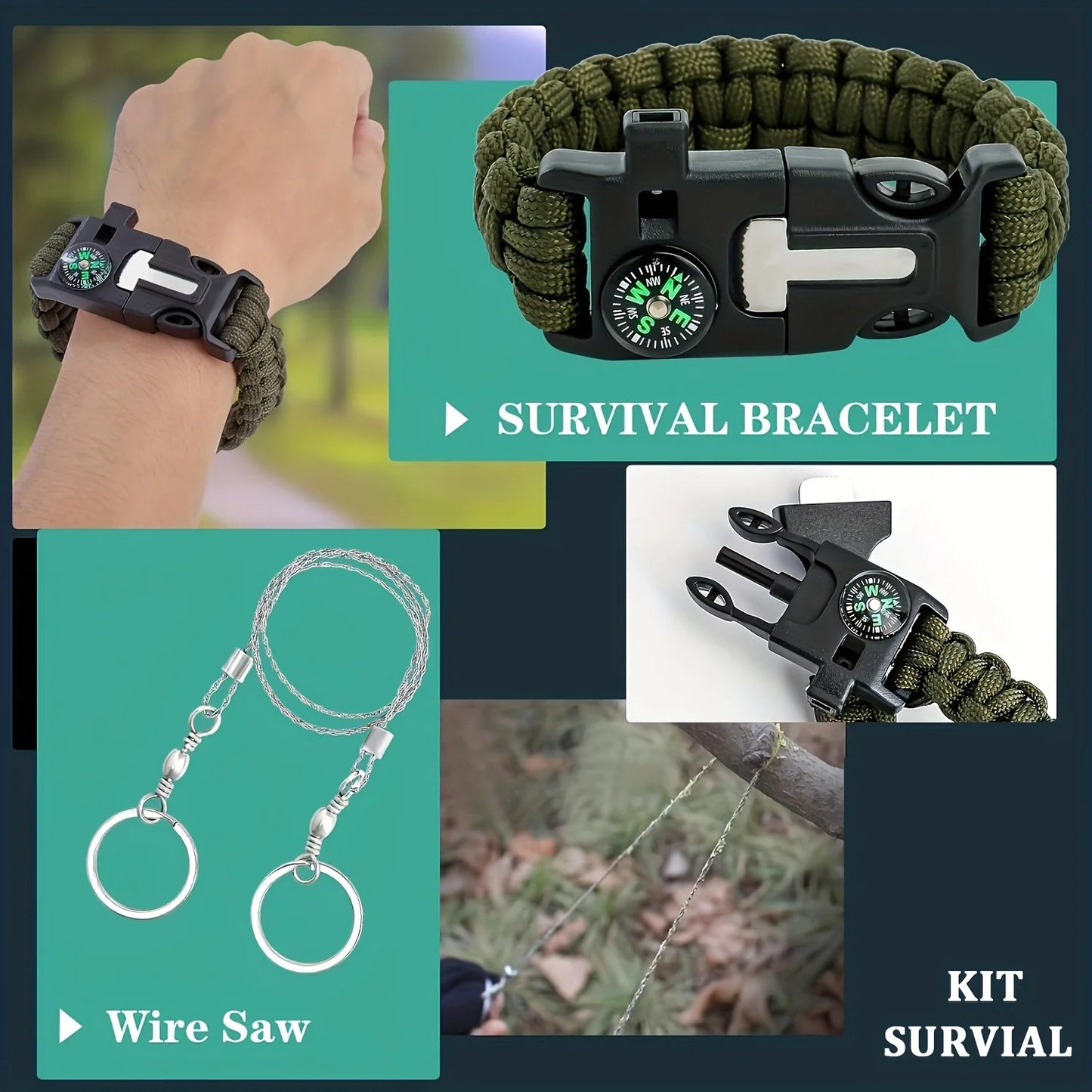 Ultimate Survival Equipment Set -20 in 1 Emergency Survival Equipment and Tools, Perfect Valentine's Day Gift for Men