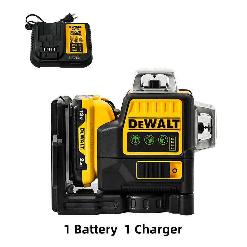 DEWALT Electric Tools DW089LG 12V Li ion Battery Powered Self Levelling Green Beam Laser. 12 Lines in 3x360° Ultimate Precision