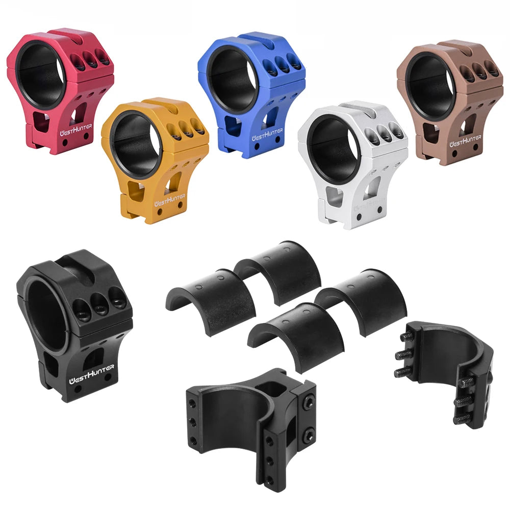 WestHunter 11mm Rail Scope Mounts High Profile Dovetail Mounts 34mm/30mm/25.4mm Tube Sight Rings Hunting Accessories