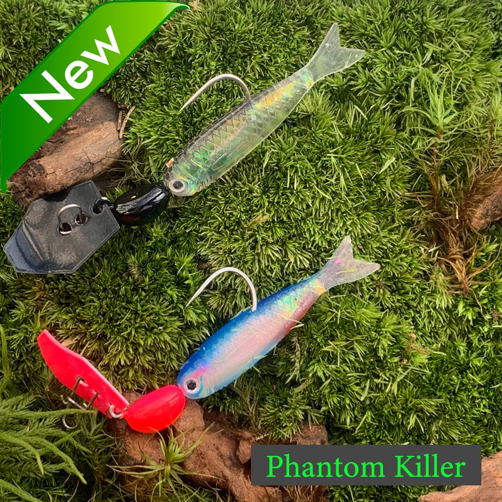 Soft Lures Kit 1.3g 5cm Tail Worm Spinner Jig Hook Crankbait Pesca Gear Tackle 6pcs Bait 10pcs Swimbait Carp Fishing Lure Set