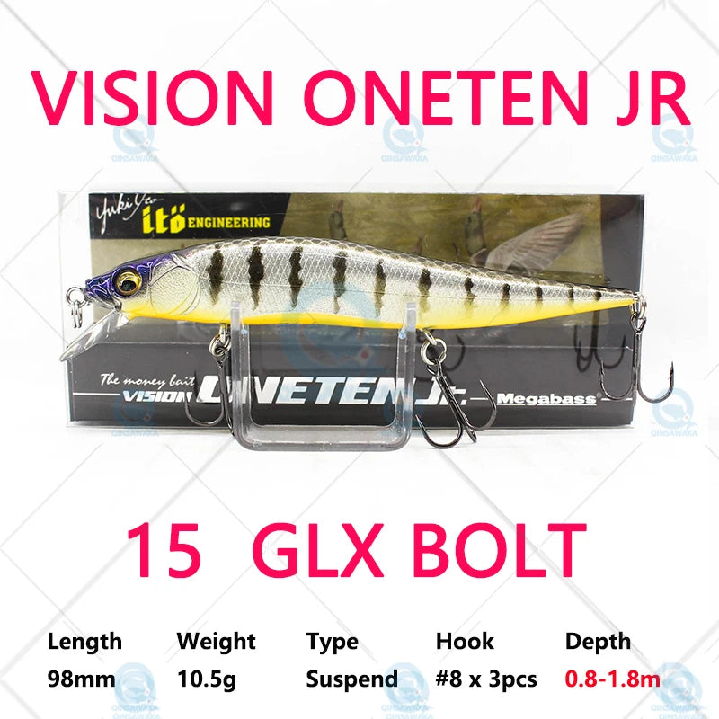 JAPAN Megabass VISION ONETEN Jr. 98mm 10.5g Suspend BASS Fishing LURE Bait MINNOW Jerkbait Dynamic Saltwater Sea Tackle Magnetic