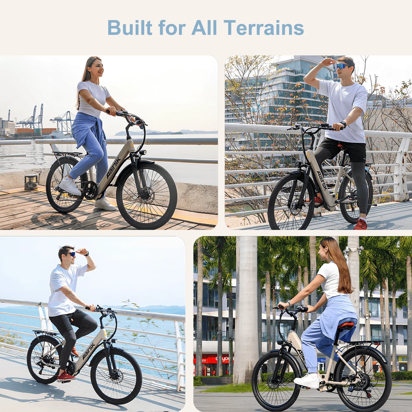 Electric Bike for Adults&Teen,750W Peak 24" Ebike,7-Speed,23Mph Up to 40Miles with Dual Disc Brakes,Commuter E-MTB for Men Women