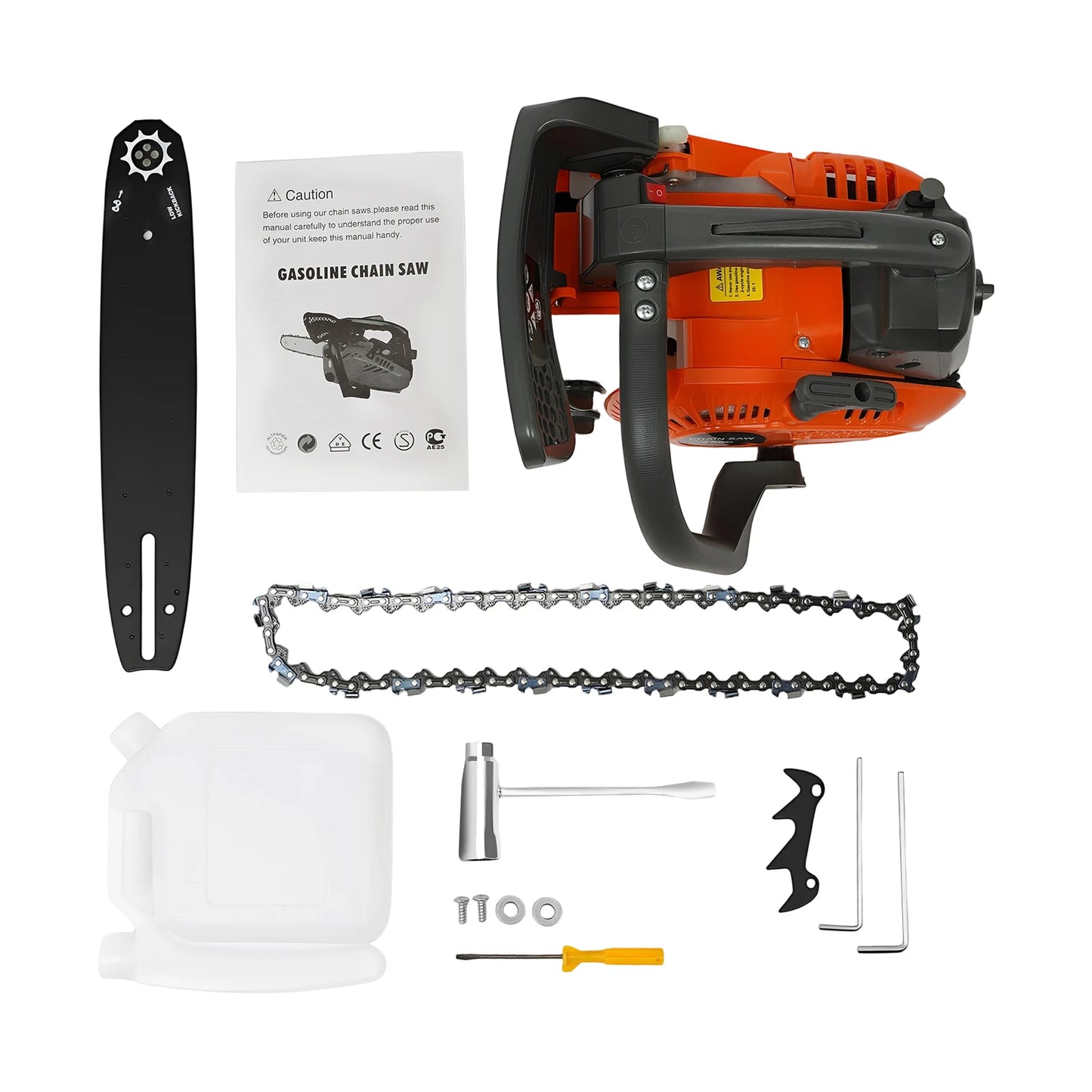 25.4Cc Top Handle Chainsaw Gasoline Chainsaw 2-Stroke Engine Chainsaw 12 Inch Gasoline Chainsaw