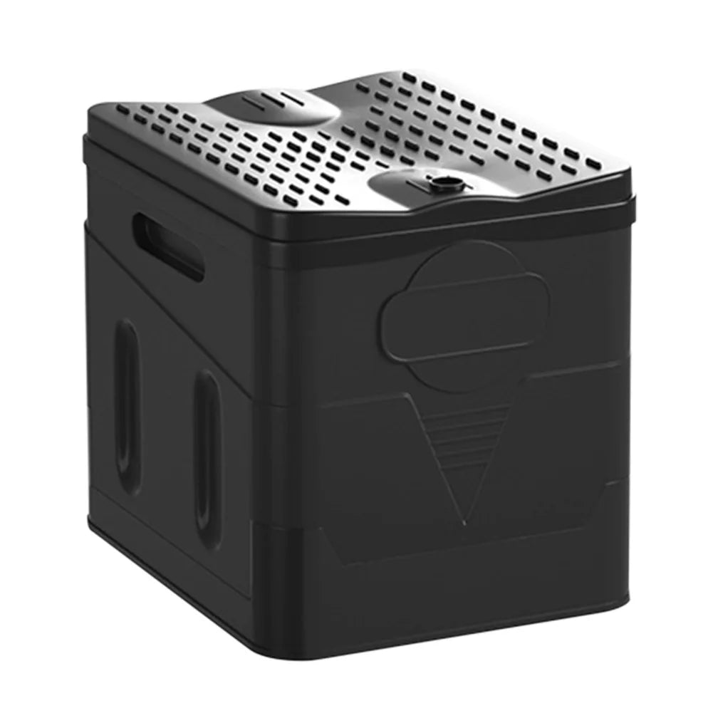 Multifunction Bedpan Portable Outdoor Folding Toilet Strong Bearing Capacity Reusable Trash Can for Camping Hiking Trips Beach