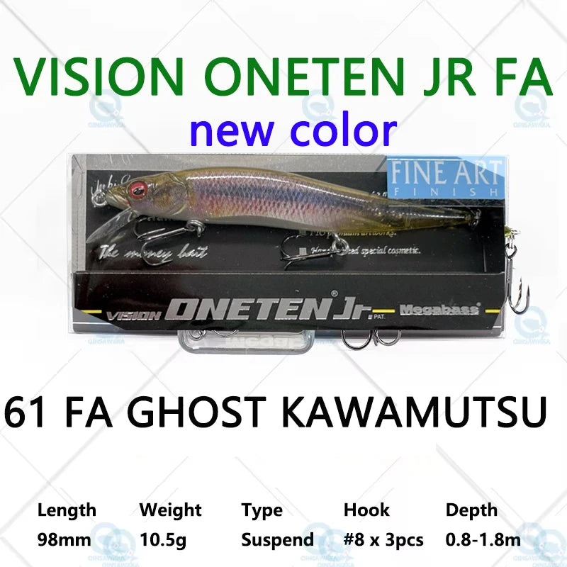 JAPAN Megabass VISION ONETEN Jr. 98mm 10.5g Suspend BASS Fishing LURE Bait MINNOW Jerkbait Dynamic Saltwater Sea Tackle Magnetic