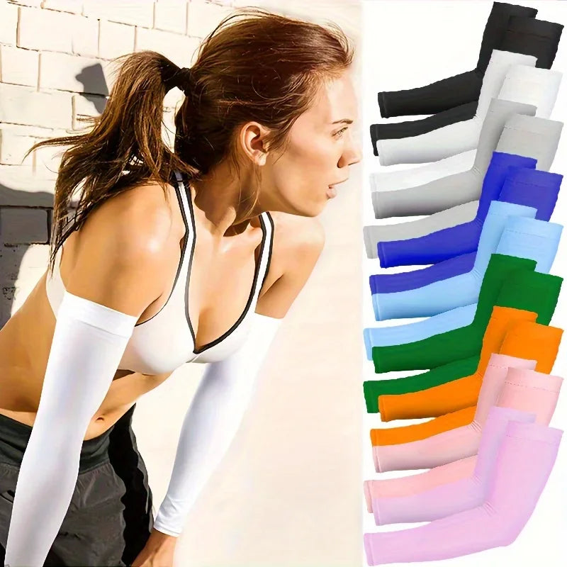 3/6Pcs Unisex Cooling Arm Sleeves Cover Sports Running Uv Sun Protection Outdoor Men Fishing Cycling Sleeves for Hiding Tattoos