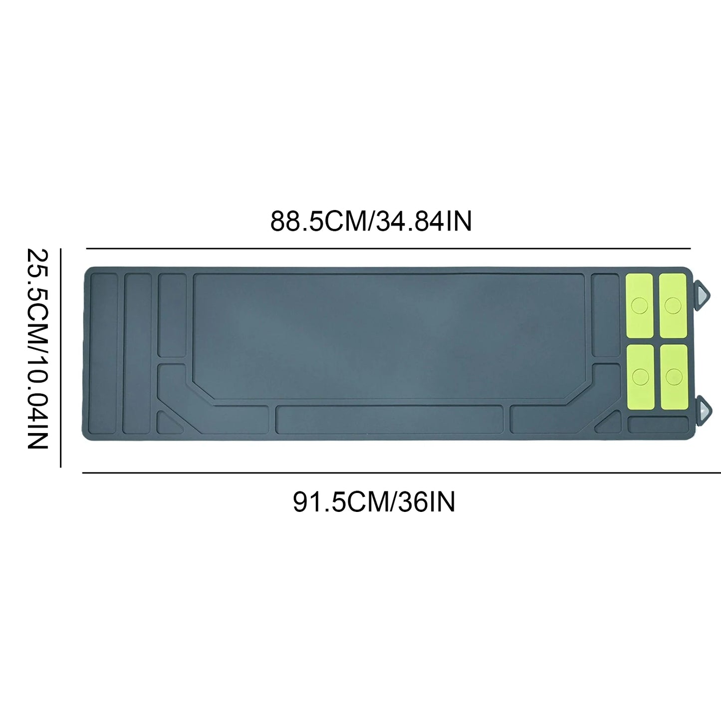 Gun Cleaning Mat 36x10inch with Organizer Parts Tray Anti-Slip Rubberized Workbench Mat Extra Large for Rifle Shotgun Pistol