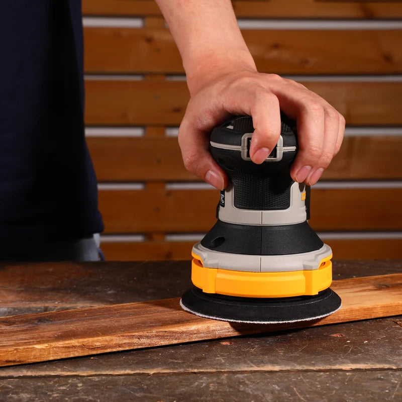 DEKO 14000RPM 16 Pieces Sandpaper 125 mm 300W Orbital Sander Sanding Pad Dust Collector for household Wood and Steel Surf