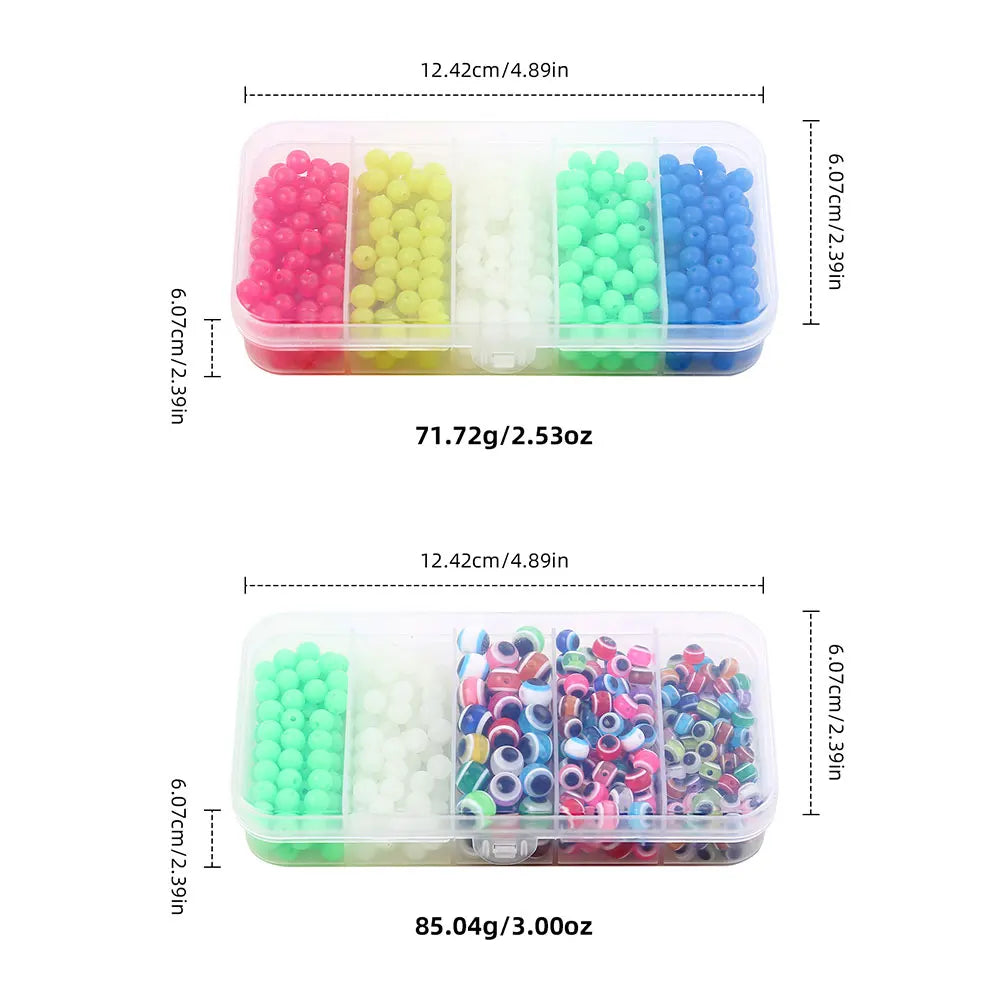 Night Luminous Fishing Hard Beads Fishing Rig Beads 5/6/8mm Glow Luminous Fish Beads Fishing Tackles Accessories