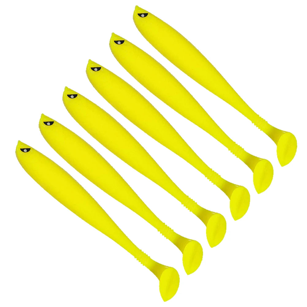 6Pcs Artificial Soft Bait 9cm Fishing Lure Minnow Multifunctional Fishing Bass Carp Lure for Saltwater Freshwater