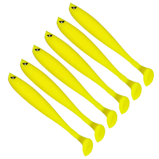6Pcs Artificial Soft Bait 9cm Fishing Lure Minnow Multifunctional Fishing Bass Carp Lure for Saltwater Freshwater