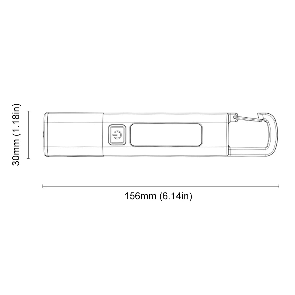 LED Camping Flashlight Telescopic Zoomable Flashlight Type C USB Rechargeable Portable Handheld Light 300LM for Hiking Climbing